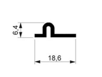 Sevroll Micra alsó-felső sín kisméretű tolóajtókhoz, ezüst színben