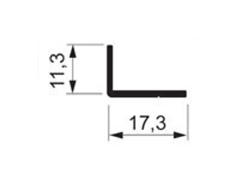 Sevroll Mini L sarokprofil 3 m ezüst