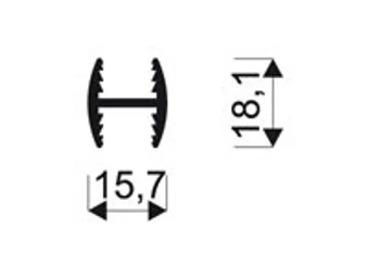 Sevroll H 10mm osztó profil 3m ezüst