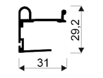 Tytan fogó profil ezüst színben