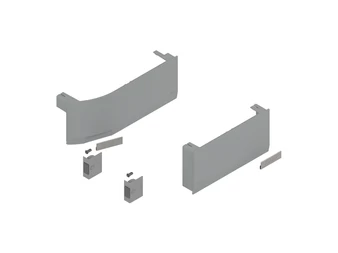 BLUM AVENTOS HK TOP takarósapka szett SERVO-DRIVE-hoz, világosszürke műanyag