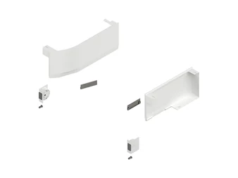 BLUM AVENTOS HK TOP takarósapka szett SERVO-DRIVE-hoz, selyemfehér műanyag