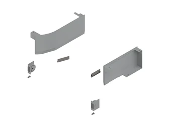 BLUM AVENTOS HK TOP takarósapka szett SERVO-DRIVE-hoz, világosszürke műanyag