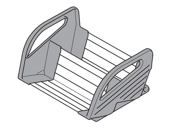 BLUM ORGA-LINE fűszertartó 300 mm, 212 mm széles, szürke műanyag/nemesacél