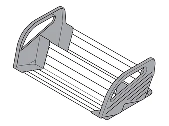 BLUM ORGA-LINE fűszertartó 400 mm, 312 mm széles, szürke műanyag/nemesacél