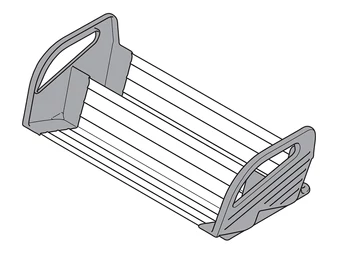 BLUM ORGA-LINE fűszertartó 450 mm, 362 mm széles, szürke műanyag/nemesacél