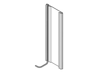 BLUM SERVO-DRIVE tartóprofil méretre vágva, szerelt kábelekkel, 700 mm, alu