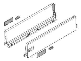 BLUM TANDEMBOX antaro, káva magasság K, 270 mm, acélszürke RAL 9006
