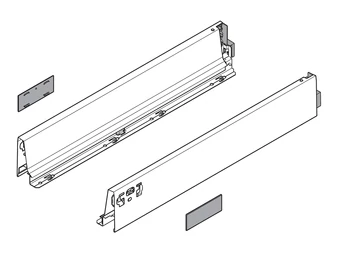 BLUM TANDEMBOX antaro,káva magasság M, 300 mm, acélszürke RAL 9006