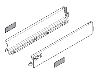 BLUM TANDEMBOX antaro, káva magasság M, 600 mm, acélszürke RAL 9006