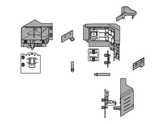 BLUM TANDEMBOX antaro SPACE-CORNER SYNCROMOTION-szett magasság M, selyemfehér