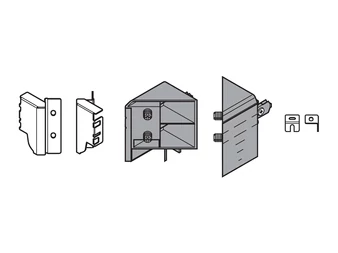 Blum Tandembox SPACE CORNER fix előlaprögzítő M selyemfehér ZSF.340E
