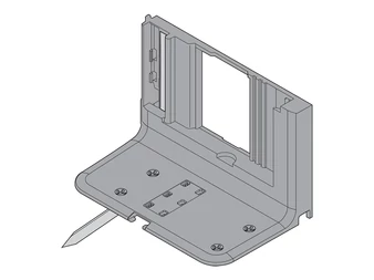 SERVO-DRIVE felfogó szögidom, 95x83 mm, szürke műanyag motortartó