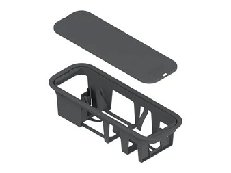 BLUM SERVO-DRIVE tápegységtartó padlóra szerelhető, hossz 271,6 mm, szürke műanyag