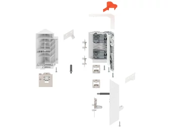 BLUM TANDEMBOX antaro SPACE-CORNER SYNCROMOTION-szett magasság D, selyemfehér