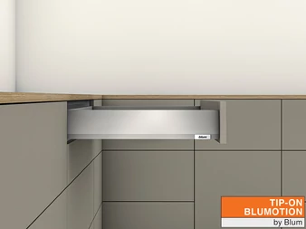 MERIVOBOX M TIP-ON BLUMOTION indiumszürke fiókvasalat szettek