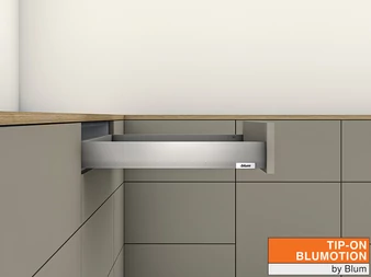 MERIVOBOX N TIP-ON BLUMOTION indiumszürke fiókvasalat szettek