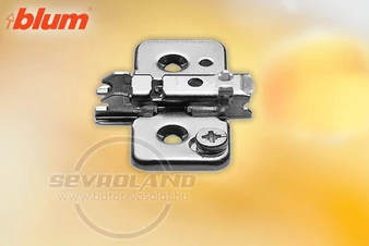 BLUM CLIP excentrikus keresztszerelőlap . acél. csavaros. távolság 0 mm