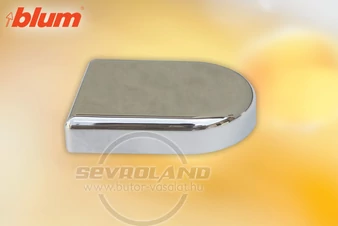 BLUM CLIP top edénytakaró - D-alakú üvegajtópánt. műanyag krómozott