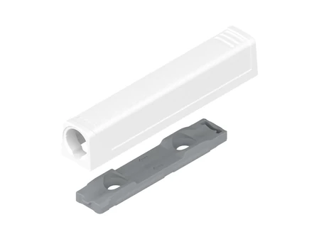 BLUM TIP-ON egyenes adapter 956A1201. hosszú változat. selyemfehér