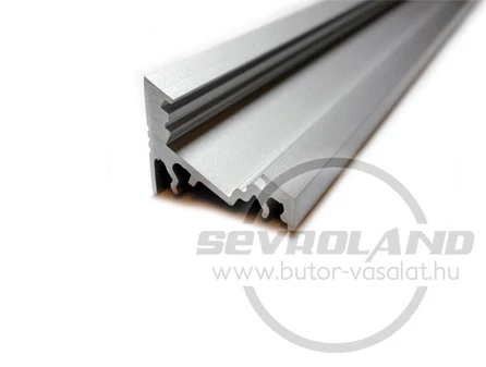 LED szalag tartó 30-60° ferde aluprofil "CORNER" ezüst