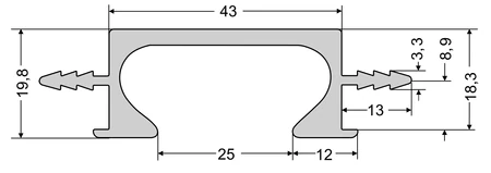 ZOBAL UKW-6 fogó profil méretezése
