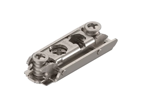 BLUM CLIP excenteres szerelőtalp egyenes, acél, csavaros rendszer, távolság 0 mm