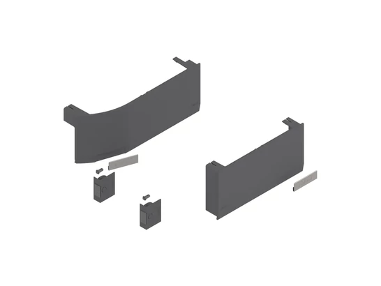 BLUM AVENTOS HK TOP takarósapka szett SERVO-DRIVE-hoz, fekete műanyag