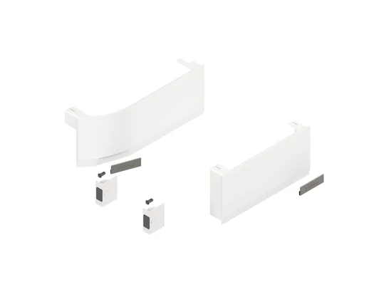 BLUM AVENTOS HK TOP takarósapka szett SERVO-DRIVE-hoz, selyemfehér műanyag