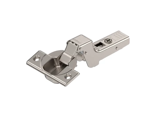 BLUM CLIP top bútorpánt 110°, 18 mm hajlított, rugó nélkül, csavaros