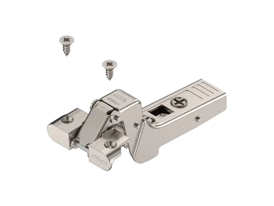 BLUM CLIP top alukeret pánt 95°, rugóval, 18 mm ívelt, rugóval csavaros