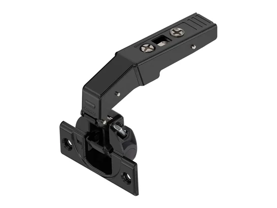 BLUM CLIP top BLUMOTION ONYX pillérkivetőpánt 95°, 3 mm hajlított, rugóval, csavaros