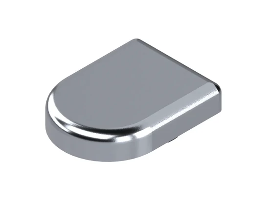 BLUM CLIP top edénytakaró - D-alakú üvegajtópánt. műanyag krómozott