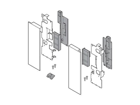 Legrabox C selyemfehér belső előlaprögzítő üveghez