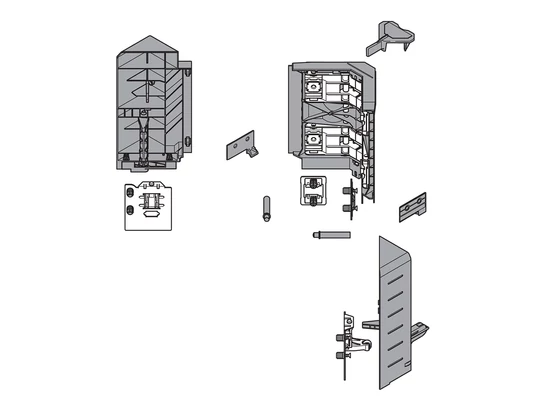 Tandembox SPACE CORNER SYNCROMOTION D   s.fehér
