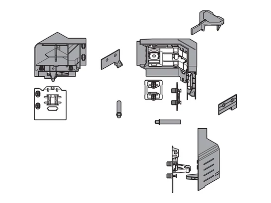 Tandembox SPACE CORNER SYNCROMOTION M   s.fehér