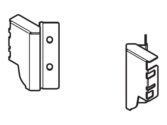 Tandembox M 45°-os  s.fehér hátfalrögzítő