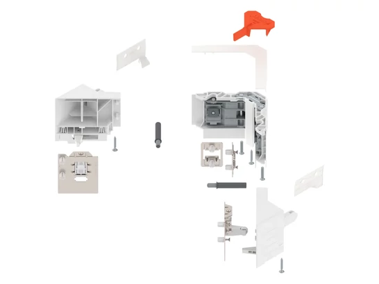 BLUM TANDEMBOX antaro SPACE-CORNER SYNCROMOTION-szett magasság M, selyemfehér