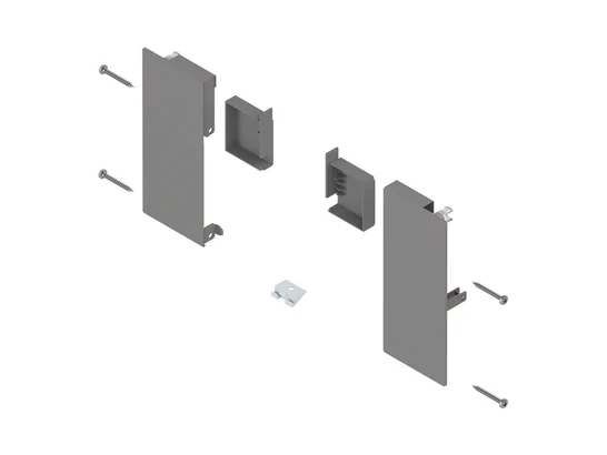 BLUM MERIVOBOX előlaptartó belső fiókhoz kávamagasság K, indiumszürke-matt