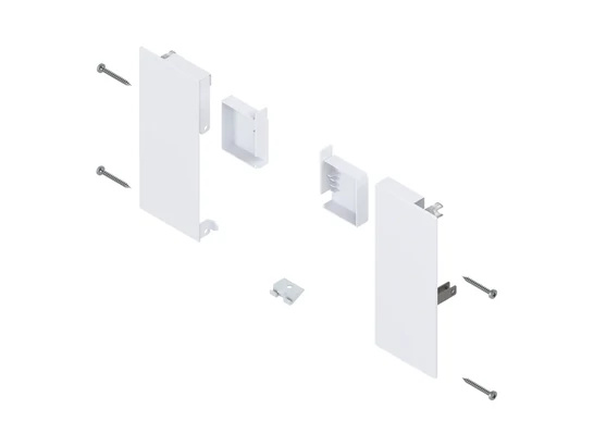 BLUM MERIVOBOX előlaprögzítő belső fiókhoz magasság K, selyemfehér matt