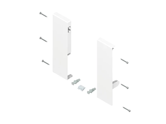 BLUM TANDEMBOX antaro előlaprögzítő magasság D, műanyag selyemfehér