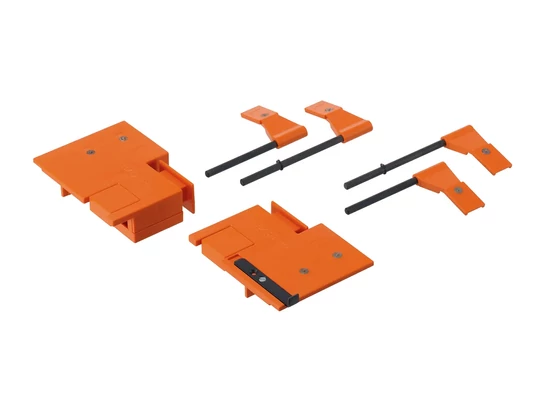 BLUM frontrögzítő pontozósablon M/K/L magasságú TANDEMBOX-hoz, műanyag/acél