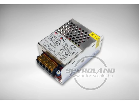 25W ipari LED tápegység (fémházas, sorkapoccsal)