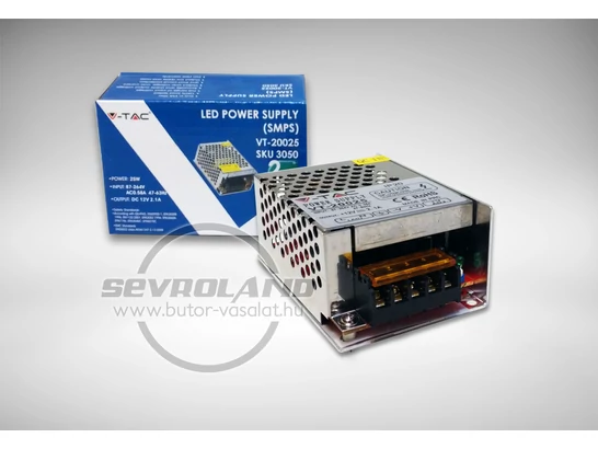 25W ipari LED tápegység (fémházas, sorkapoccsal)