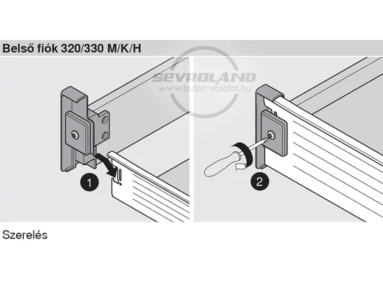 METABOX H belső előlaprögzítő szerelése
