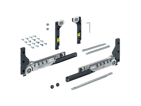 Hettich SlideLine M görgőszett Silent System fékkel, max. 30 kg