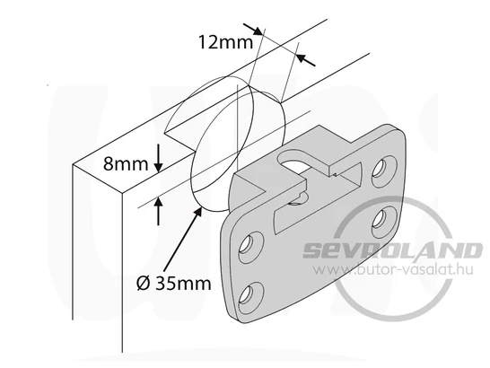 Laguna oldalsó ajtólap rögzítő felső görgőhöz