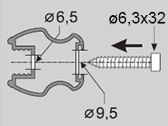 Sevroll keretösszehúzó önmetsző csavar