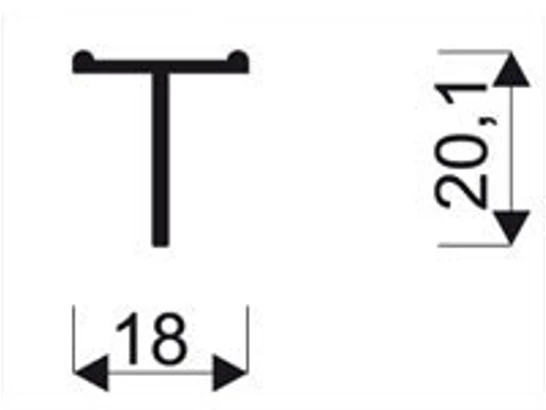 Sevroll Decor T osztóprofil 3 m ezüst