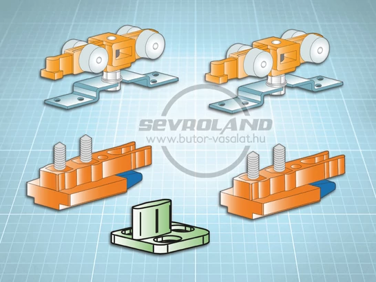 Terno Staffa Normale 60 kg görgőszett